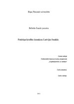 Referāts 'Patēriņa kredīta izmaksas Latvijas bankās', 2.