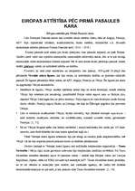 Referāts 'Eiropas attīstība pēc Pirmā pasaules kara', 1.