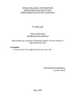 Eseja 'Daiļliteratūras par starpkultūru komunikāciju analīze. Forstera romāns "Kur eņģe', 1.