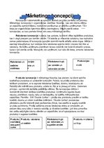 Konspekts 'Mārketinga pārdošanas koncepcijas', 1.