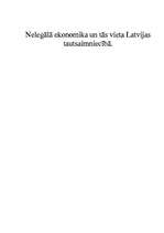 Referāts 'Nelegālā ekonomika un tās vieta Latvijas tautsaimniecībā', 1.