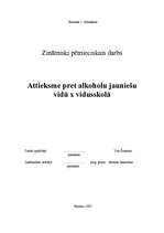 Referāts 'Attieksme pret alkoholu jauniešu vidū', 1.