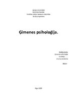 Eseja 'Ģimenes psiholoģija', 1.