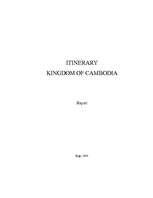 Referāts 'Itinerary Kingdom of Cambodia', 1.