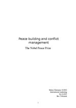 Eseja 'Peace Building and Conflict Management', 1.