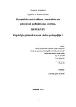 Konspekts 'Bruņinieku audzināšana. Amatnieku un pilsoniskā audzināšanas sistēma', 1.