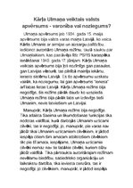 Eseja 'Kārļa Ulmaņa veiktais valsts apvērsums - varonība vai noziegums?', 1.