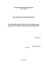 Eseja 'Kriminālatbildības piemērošana par farmaceitiskajā aprūpē pieļautiem farmaceitis', 1.