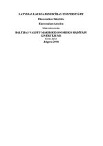 Referāts 'Baltijas valstu makroekonomisko rādītāju izvērtējums', 1.