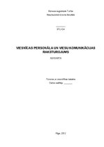 Referāts 'Viesnīcas personāla un viesu komunikācijas raksturojums', 1.