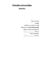 Referāts 'Virtuālā universitāte', 2.