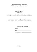Referāts 'Autotransporta pasažieru pārvadājumi', 1.