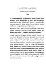 Eseja 'Antīkā māksla Senajā Grieķijā', 1.