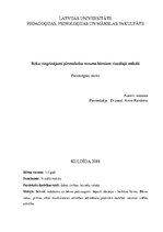 Konspekts 'Roku vingrinājumi pirmsskolas vecuma bērniem vizuālajā mākslā', 1.