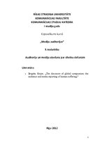 Konspekts 'Auditorija un mediju ziņošana par cilvēku ciešanām', 1.