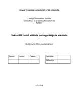 Referāts 'Vektorālā formā attēlots pašorganizējošs saraksts', 1.