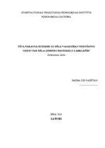 Referāts 'Tēva parauga ietekme uz dēla vajadzības veidošanos gādāt par dēla ģimenes materi', 1.