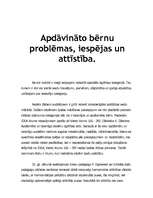 Referāts 'Apdāvinātie bērni', 1.