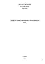 Referāts 'Latvijas Republikas proklamēšana un pirmie tiesību akti', 1.