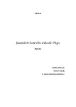 Referāts 'Jaunvārdi latviešu valodā 19.gadsimtā', 1.