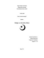 Referāts 'Reliģija un sabiedrība. Islāms', 1.