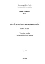 Referāts 'Viesnīcas X mārketinga miks analīze', 1.