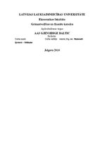 Konspekts 'AAS "Gjensidige Baltic"', 1.