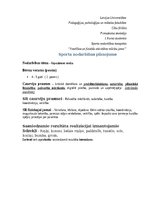 Konspekts 'Sporta nodarbības plānojums', 1.