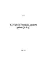 Referāts 'Latvijas ekonomiskā drošība globālajā tirgū', 1.