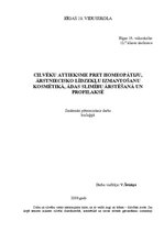 Referāts 'Cilvēku attieksme pret homeopātiju', 1.