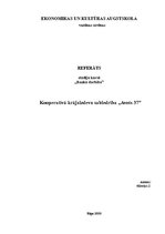 Referāts 'Kooperatīvā krājaizdevu sabiedrība "Avots 37"', 1.