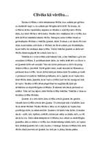 Eseja 'Cilvēks kā vērtība', 1.