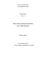 Prakses atskaite 'Prakses atskaite SIA "CUBE Aģentūra"', 1.