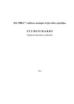 Referāts 'SIA "PBLC" vadīšana mainīgās ārējās vides apstākļos', 1.