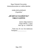 Referāts 'Uzņēmuma "Rūjienas saldējums" tirgus izpēte', 1.