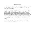 Eseja 'Self-assessment essay', 1.