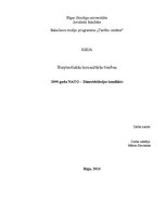 Eseja 'NATO - Dienvidslāvijas konflikts', 1.