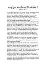 Referāts 'Anglijas karaliene Elizabete I', 1.