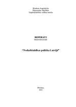 Referāts 'Nodarbinātības politika Latvijā', 1.