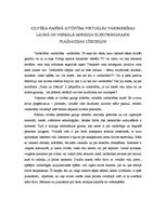 Eseja 'Cilvēka garīgā attīstība virtuālās vardarbības laukā un verbālā agresija elektro', 1.