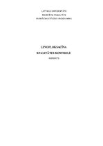 Referāts 'Levofloksacīna kvalitātes kontrole', 1.