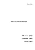 Referāts 'Optiskie izomēri farmācijā', 1.