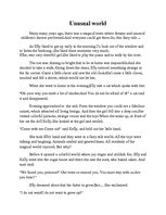 Konspekts 'Unusual World', 1.