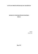 Referāts 'Sportistu pārtrenēšanās pazīmes', 1.