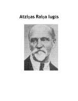 Eseja 'Atziņas Raiņa lugās', 1.