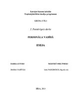 Eseja 'Personāla vadība', 1.