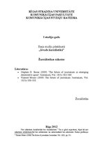 Eseja 'Žurnālistikas nākotne', 1.