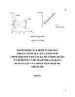 Paraugs 'Ekonomisko sakarību funkcijas', 2.