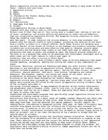 Eseja 'Aggressive Driving', 1.