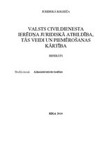Referāts 'Valsts civildienesta ierēdņa juridiskā atbildība, tās veidi un piemērošanas kārt', 1.